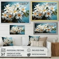 thumbnail image 4 of Designart "Detailed Artistry Showcasing White Plumeria Blossoms" Plumeria Floater Framed Wall Decor, 4 of 5