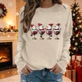 thumbnail image 2 of Yertdoel Christmas Sweatshirts for Women Fashion Print Round Neck Loose Pullover Top Fall Winter Holiday Comfy Casual Shirts, 2 of 7