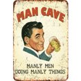 thumbnail image 1 of Placa Metal Vintage Cueva Hombre Pintura Hierro Rectangular Del Pared 20x30cm, 1 of 9