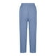 thumbnail image 4 of WILLBEST Pantalones Casuales elegantes para Mujer, Cintura Elástica, Pantalones Tobilleros de Lino Liso con Bolsillos para Uso Diario Extra Grande, 4 of 6
