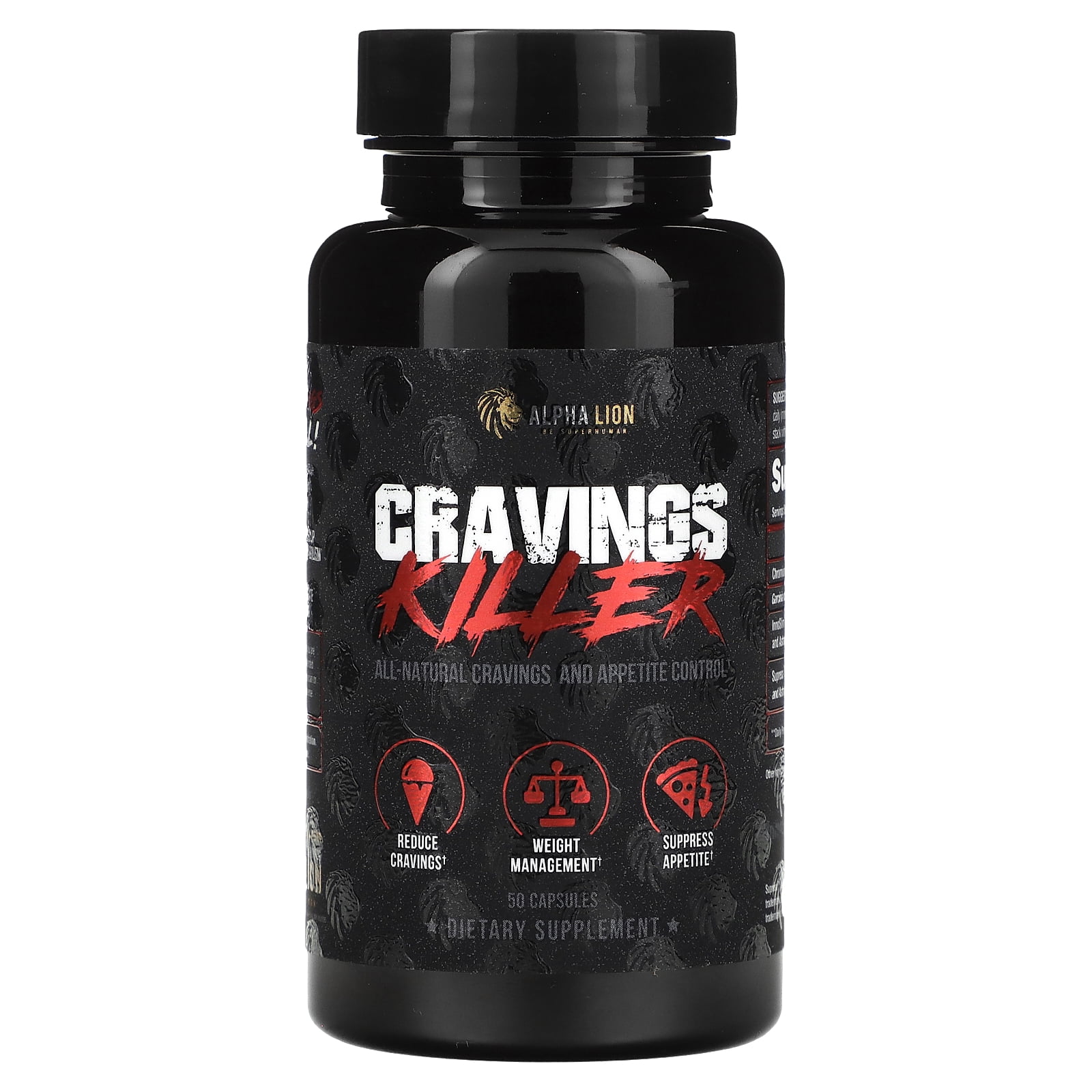 ALPHA LION CRAVINGS KILLER - Appetite & Cravings Suppressant (50 Capsules)
