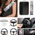 thumbnail image 4 of Jeiento Hummingbird Automotive Seat Covers Full Set for Women Girls, 17 Pcs Car Interior Decorative Accessories Include Flower Car Seat Covers Floor Mats Steering Wheel Cover Armrest Cover, 4 of 8