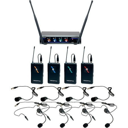 UPC: 0692868238345 | VocoPro Digital-Quad-B3 Four-Channel UHF Digital Wireless Headset & Lapel Microphone – Frequency 902MHz-927.2MHz
