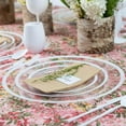 thumbnail image 3 of EcoQuality 13" inch Round Clear Plastic Charger Plates with White Rim - China Like Party Plates, Heavy Duty Large Disposable Dinner Plates, Reusable Salad Plate, Wedding, Catering, Dinnerware (36), 3 of 3