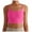 Hot Pink, variant on BYHONG Women's Workout Tank Top - Slim Fit Sports Bra with Chest Support, Yoga & Running Blouse for Women, Breathable Fitness Top Hot Pink S