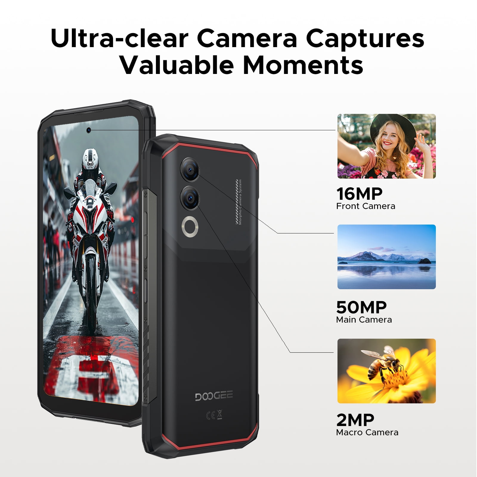 DOOGEE Blade 20 Turbo 5G Rugged Phone Unlocked,Gemini AI,10300mAh/33W,32GB+256GB/TF 2TB,Dimensity 7050,6.6”HD+90Hz,50MP+16MP,Android 15 Rugged Smartphone,Face ID/NFC/WiFi6/IP68/IP69K/3 Card Slot