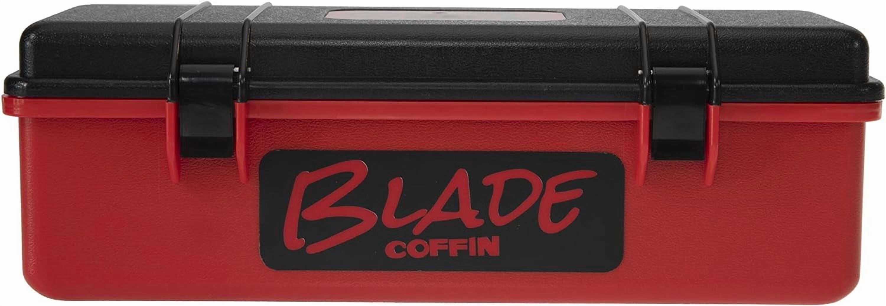 Bass Mafia Blade Coffin | Heavy-Duty Tackle Box for Jigs, Lures, Baits, Attractants, & Hooks | Waterproof Fishing Equipment Organizer | 14.8x5.5x4.5