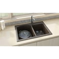 thumbnail image 5 of Ruvati 33 x 22 inch epiGranite Dual-Mount Double Bowl Kitchen Sink, 5 of 11