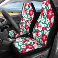 thumbnail image 3 of Pzuqiu Front and Rear Seat Cover Set Easy to Install Polyester, Compatible with SUV Seats Automotive Seats, for Trucks Cars, Floral and Leaf Design, 3 of 10