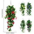 thumbnail image 3 of VGFVFSKGA Artificial Eucalyptus Hanging Vine, Artificial Hanging Plants Fern Vine, Faux Silk Violet, Fake Hanging Plants with Flowers for indoor Outdoor Wall Garden Wedding interior Decoration,Z1#B, 3 of 6