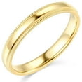 thumbnail image 3 of Pompeii 3mm Milgrain Plain High Polished Dome Wedding Band 10k White, Yellow, Rose Gold, 3 of 6