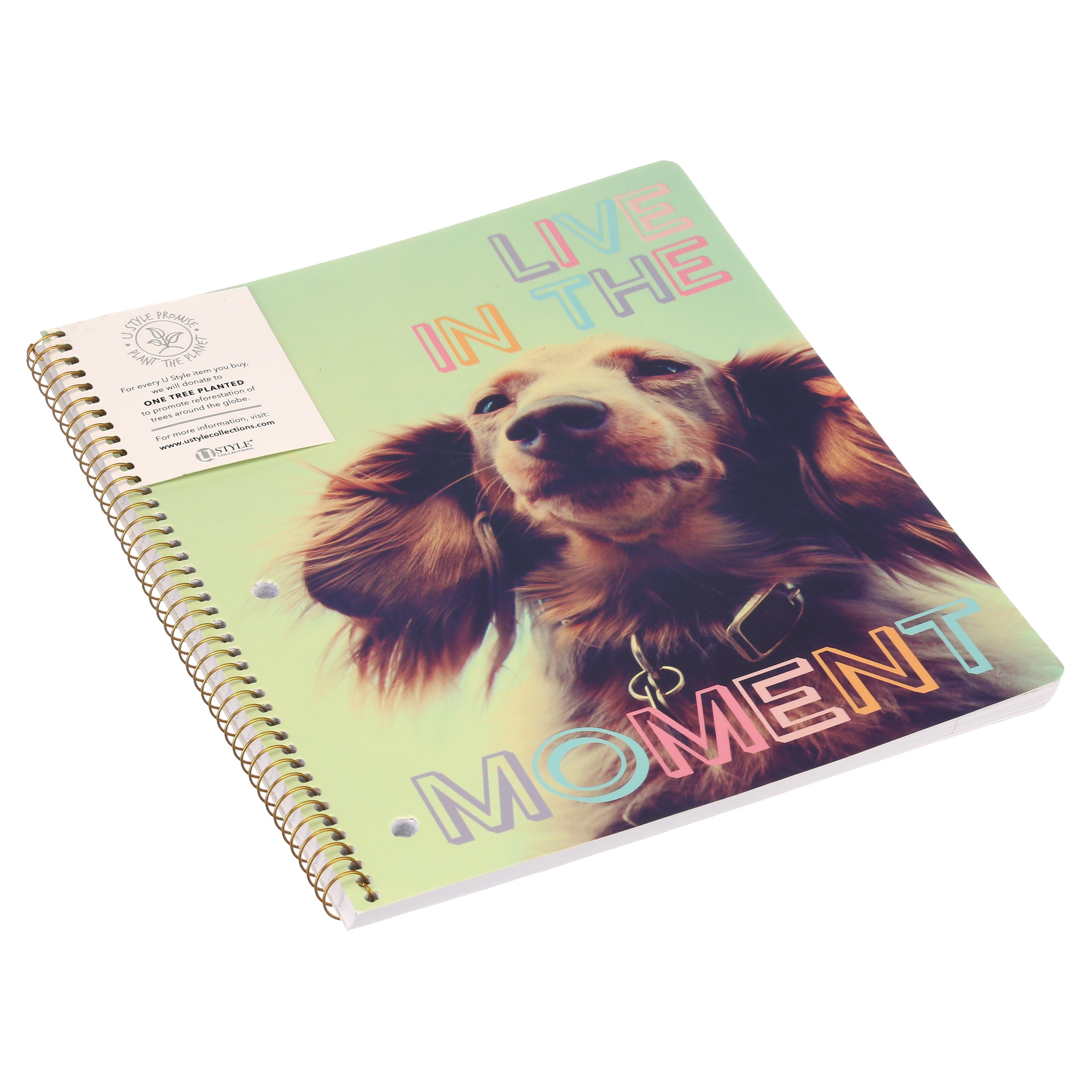 U Style Dog Days 1 Subject Notebook, 80 Sheets, Wide Rule, Dachshund