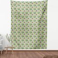 thumbnail image 3 of Flower Fabric by the Yard, Burgeoning Floral Pattern with Cartoonish Design Pastel Tone Petals, Upholstery Fabric for Dining Chairs Home Decor Accents, Pale Green Multicolor by Ambesonne, 3 of 4