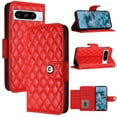 thumbnail image 6 of Elegant PU Leather Wallet Case for Google Pixel 8 Pro with Wrist Strap, Women Girls Shockproof Kickstand Magnetic Closure Card Slots Rugged Phone Case Cover for Google Pixel 8 Pro, Red, 6 of 7