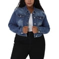 thumbnail image 2 of Chaquevaquerecortacon botones y cierre de talgrande pamujer Azul 5XL, 2 of 6