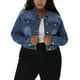 thumbnail image 2 of Chaquevaquerecortacon botones y cierre de talgrande pamujer Azul 5XL, 2 of 6