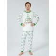 thumbnail image 4 of Elippeo Christmas Pajamas for Family Long Sleeve Tops + String Lights Print Pants Set Sleepwear, 4 of 10