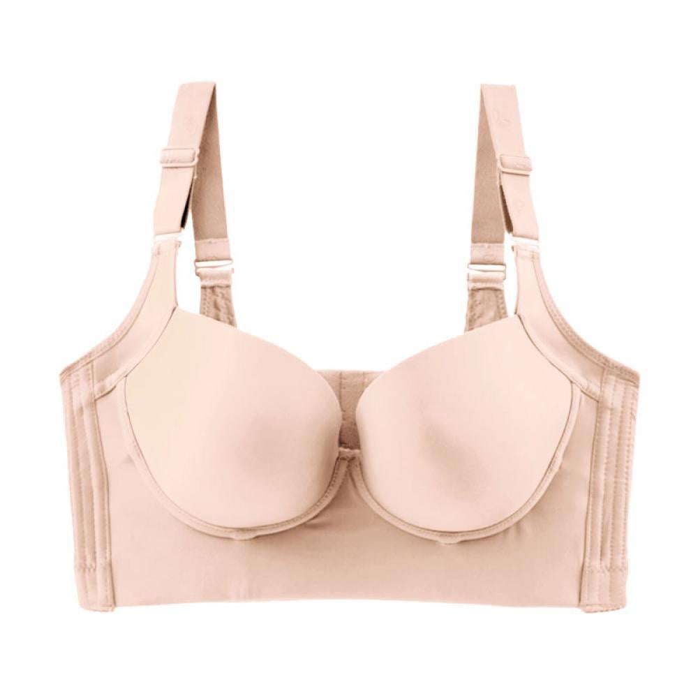 Fashion Deep Cup Bra Bra with Shapewear Incorporated, Hide Back Fat Full  Back Coverage Bra with Push Up Sports Bra (Pink,46/105CDE)