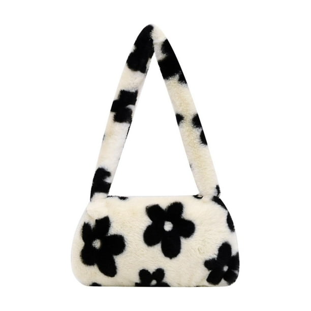 Bolso Hombro Mujeres Ygjytge Flores Lindos Otoño Invierno Felpa 100% a estrenar