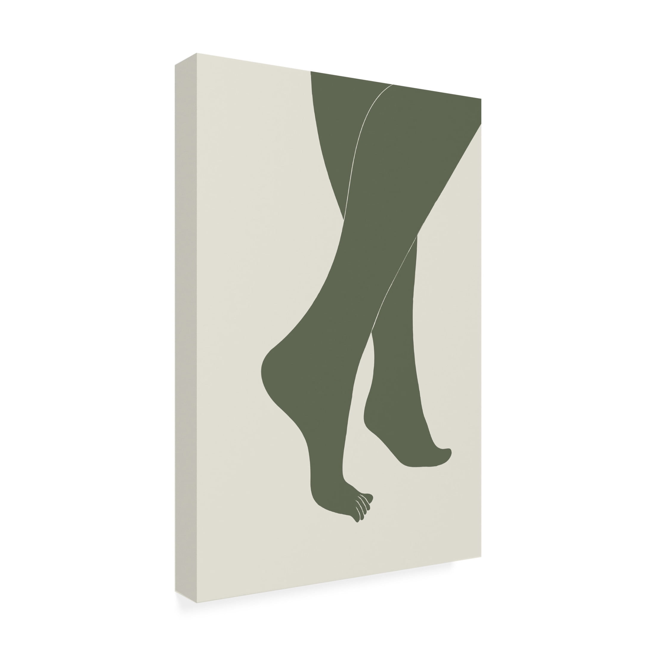 Canvas Wall Art - Pictufy Studio II 'Tip Toe Green' Wall Art for Living Room, Bedroom, or Office Décor by Trademark Fine Art - 12 x 19 Inches