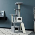thumbnail image 2 of Pet Cat Tree House Condo Perch Playground Stable Furniture for Kitten Multi-Level Play Tower for Large Cats Cozy Nest Solid Wood ShopWise Round, 2 of 14