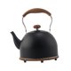 thumbnail image 2 of Tetera con silbido, tetera para senderismo, tetera de agua hirviendo con mango, tetera para campamento, té y café, acero inoxidable para senderismo en negro, 2 of 10