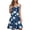 Navy, variant on SELONE Women's Nightgowns with Pockets Crew Neck Sleeveless Midi Nightdress Wide Strap Soft Sleep Dress Floral Homewear