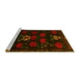 thumbnail image 2 of Ahgly Company Machine Washable Indoor Round Animal Yellow Traditional Area Rugs, 8' Round, 2 of 4