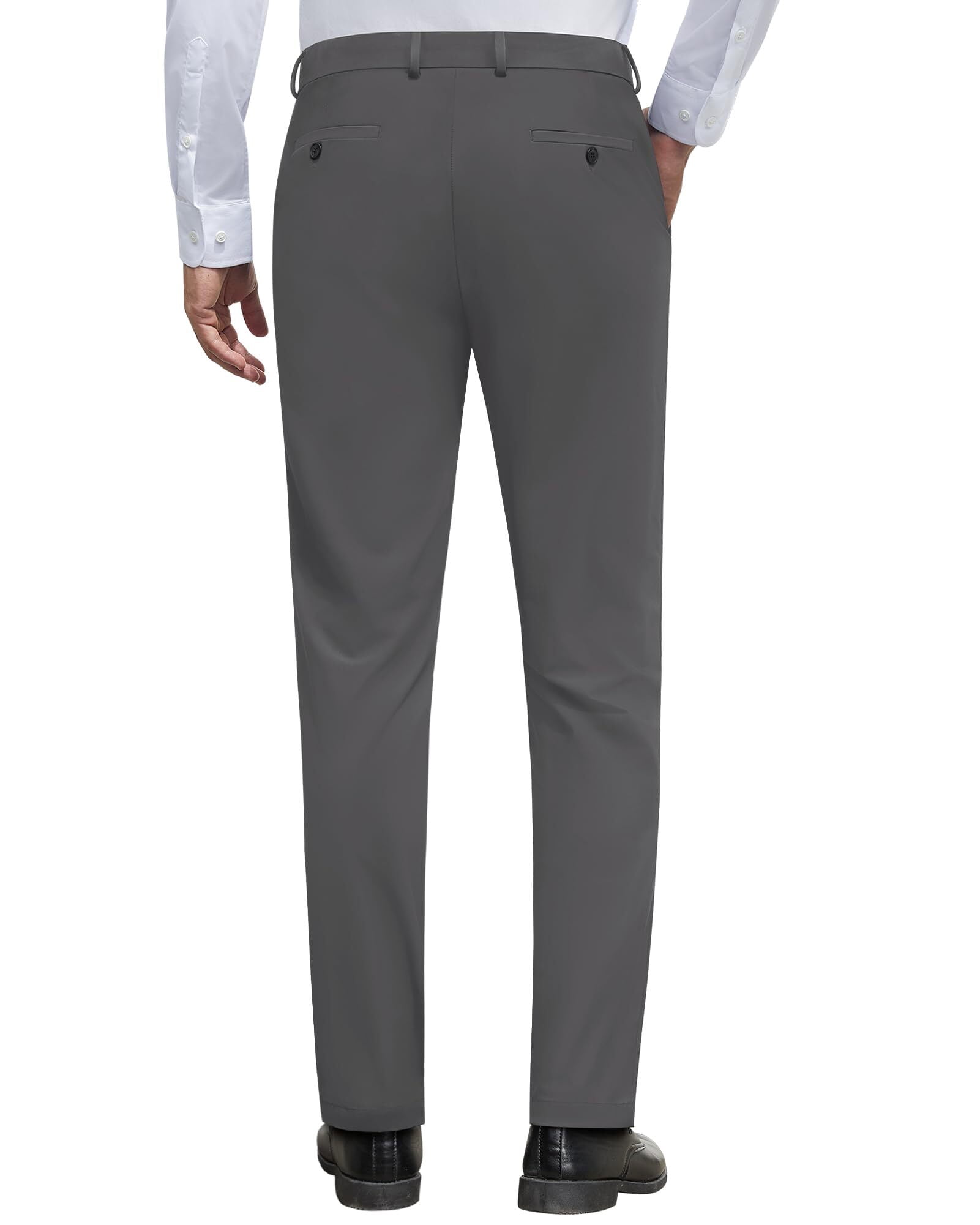 sogami Men's Stretch Dress Pants Expandable Waistband Flat Front Casual  Pants
