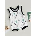 thumbnail image 3 of Bagilaanoe Newborn Baby Girl Boys Summer Jumpsuit Shorts Print Sleeveless Bodysuit 3M 6M 12M 18M Infant Casual One Piece Romper, 3 of 9
