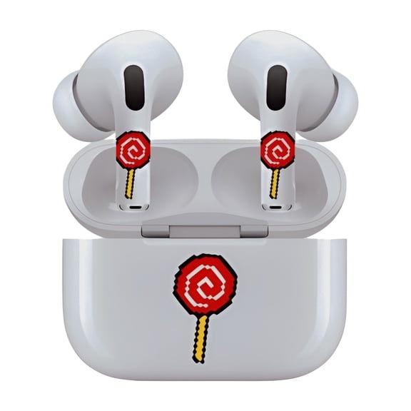 AirSkins - Decals for AirPods 3, LoliPop Design, Scratch-Resistant, Precision Fit, Wireless Charging Friendly, Easy Application, Durable Protection for Earbuds & Case - Unit per pack