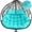 Aqua Blue, variant on 59" Waterproof Swing Egg Chair Cushion Replacement 6.3" Thickened Removable 2 Seater Hanging Egg Chair Cushions Outdoor Patio Hanging Basket Chair Cushions Black