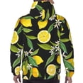thumbnail image 7 of Kdxio Lemon Fruits Flowers Leaves Print Mens Casual Hooded Collar Drawstring Hoodies Pullover Sweatshirts Casual Long Sleeve Shirts-4X-Large, 7 of 7