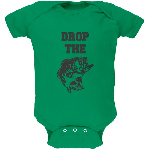 Drop The Bass Kelly Green Soft Baby One Piece