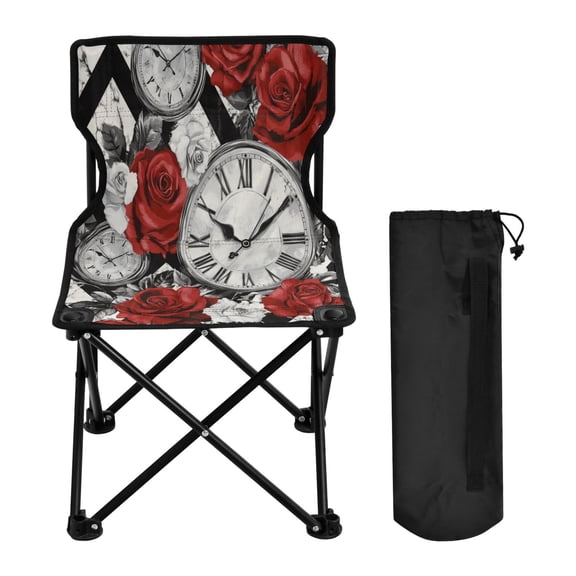BZSMCE Camping Chairs Modern Vibrant Memories Pattern Folding chair
