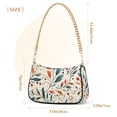 thumbnail image 3 of FORMRS Womens Shoulder Bag with Chain Strap Clutch Purse Cute Tote Handbag, Beige Whimsical Leaves, 3 of 7