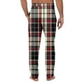thumbnail image 4 of SnnmBlm Men's Cotton Super Soft Flannel Plaid Pajama Pant Black 3XL, 4 of 7