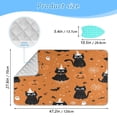 thumbnail image 2 of Ironing Mat Portable Ironing Blanket for Table Top Travel Ironing Pad for Washer Dryer 27.6" x 47.2" Black Cat on Orange Background, 2 of 6