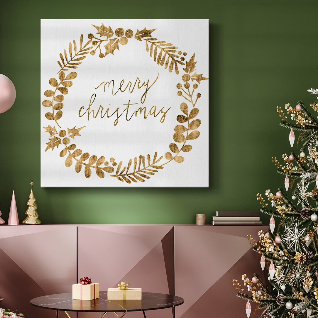 Golden Christmas III- Gallery Wrapped Canvas