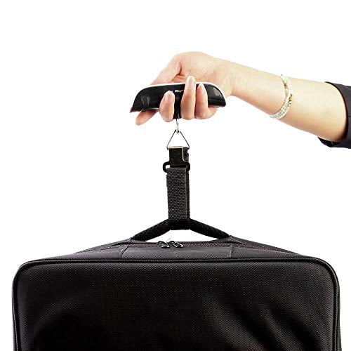 K-Cliffs Luggage Scale Digital Hanging Travel Baggage Mini Handheld Weight Silver 2 Pcs