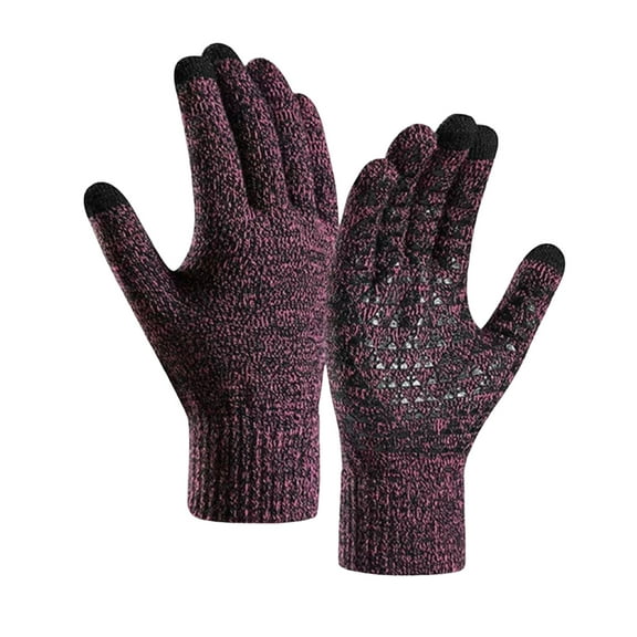HUANLEDASH Winter Gloves for Men And Women Non-Slip Touchscreen Thermal Gloves Velvet Lined Gloves for Cold Weather Hiking Skiing Cycling
