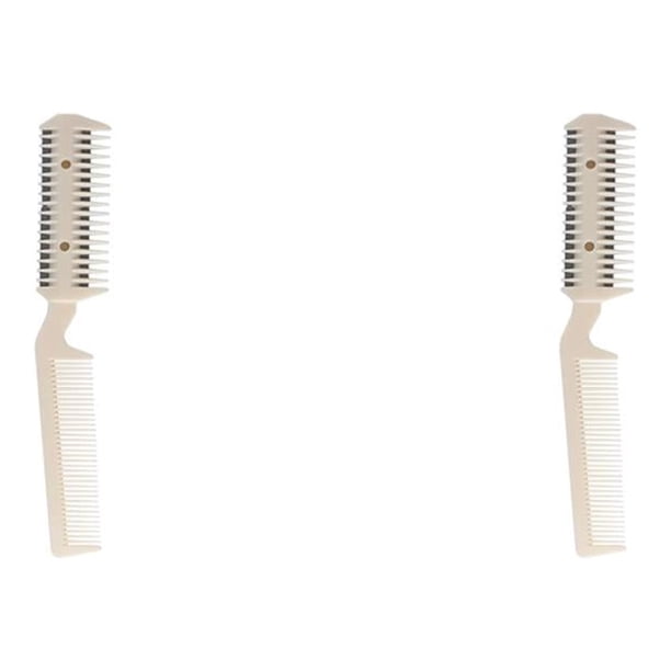 Minnieouse Cortadora de pelo de doble cara, producto de belleza, dispositivo de corte de pelo, suministro de aseo profesional, herramienta de Beige 2Conjunto