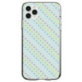 thumbnail image 1 of DistinctInk Clear Shockproof Hybrid Case for iPhone 12 / 12 PRO (6.1" Screen) - TPU Bumper, Acrylic Back, Tempered Glass Screen Protector - Pastel Diamond Pattern - Pink Purple Teal, 1 of 2