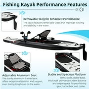 Bezliving Inflatable Kayak with Pedal System, 12ft Premium PVC Fishing Kayak, Lightweight & Portable with Aluminum Seat, Rudder System, and Accessories Included
