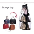 thumbnail image 3 of Senya Hanging Closet Organizer, 2 Pcs 6 Pockets Hanging Handbag Purse Organizer for Family Closet Bedroom, Foldable and Universal (Black&Grey), 3 of 11