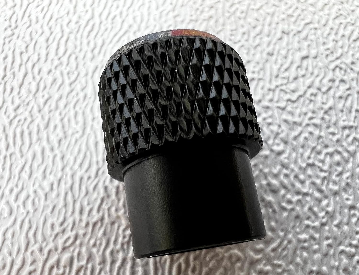Eurosport Corvette C6 Logo Black Valve Stem Caps - Knurled