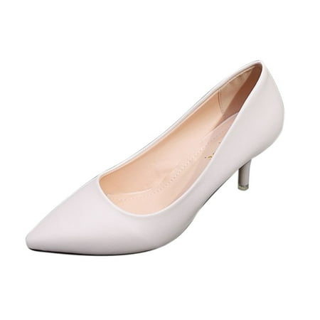 

High Heels for Women Womens Shoes Summer Casual Fashion Shoes Casual Shoes Pointed Toe Stiletto Sandals High Heels Flock White 39
