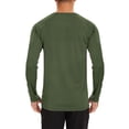 thumbnail image 6 of Stamzod Rash Guard for Men Crew Neck Long Sleeve Sun Shirt Casual Athletic Fishing T-Shirts Army Green S, 6 of 9