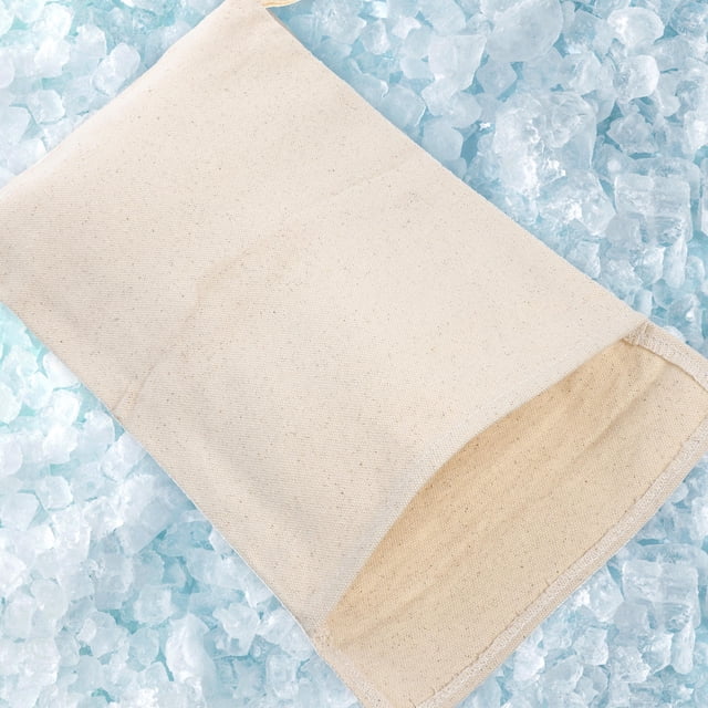 BESTYASH Bolsa De Lona Beige Para Hielo Triturado Reusable Ideal Para Coctelería Y Barras