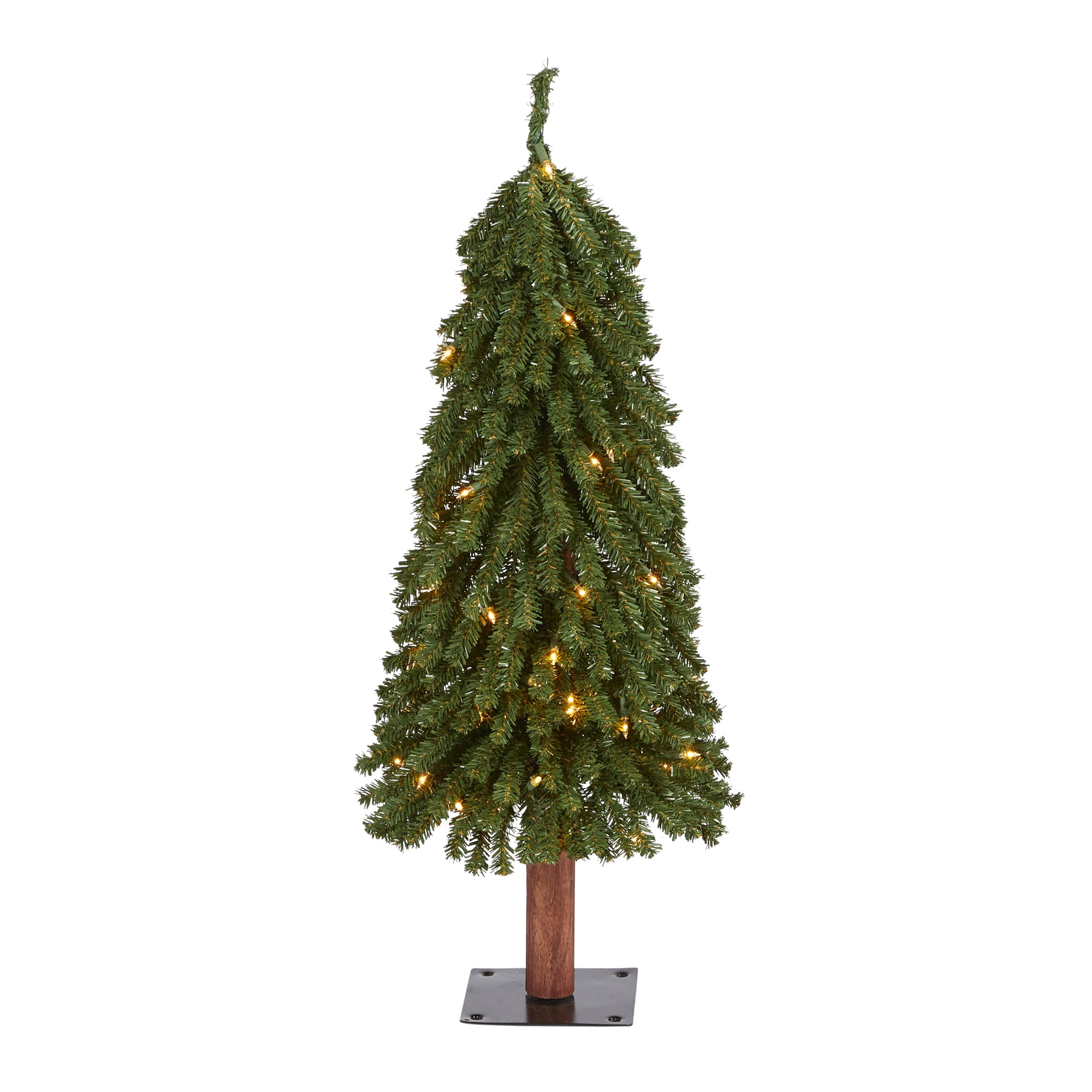 Nearly Natural 3' Grand Alpine Artificial Christmas Tree with 50 Clear Lights